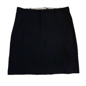 Gap Classic Stretch Wool Belt Loop Work Casual Party Black Skirt Size 8
